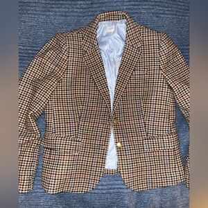 J Crew Houndstooth Schoolboy Blazer